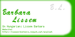 barbara lissem business card